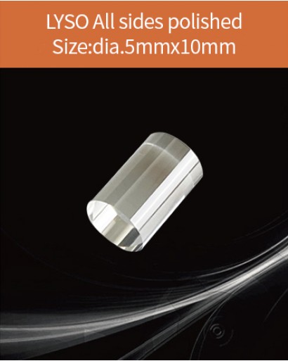 LYSO Ce scintilltion crystal, Cerium doped Lutetium Yttrium Silicate scintillation crystal, LYSO Ce scintillator crystal, dia.5x10mm